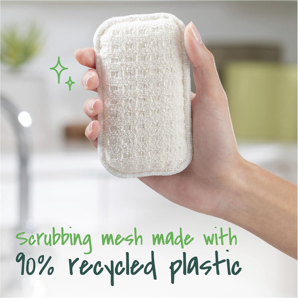 Scotch-Brite Greener Clean Dual Action Scrub & Wipe, Dish Cloth, 2 Pack