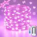 JMEXSUSS USB Pink Fairy Lights, 33ft 100 LED Pink Halloween Lights Indoor