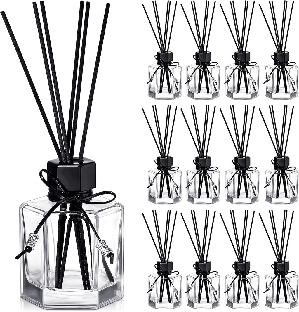 Huquary 12 Set 120 ml 4 Ounce Reed Diffuser Bottle Empty Glass Jars