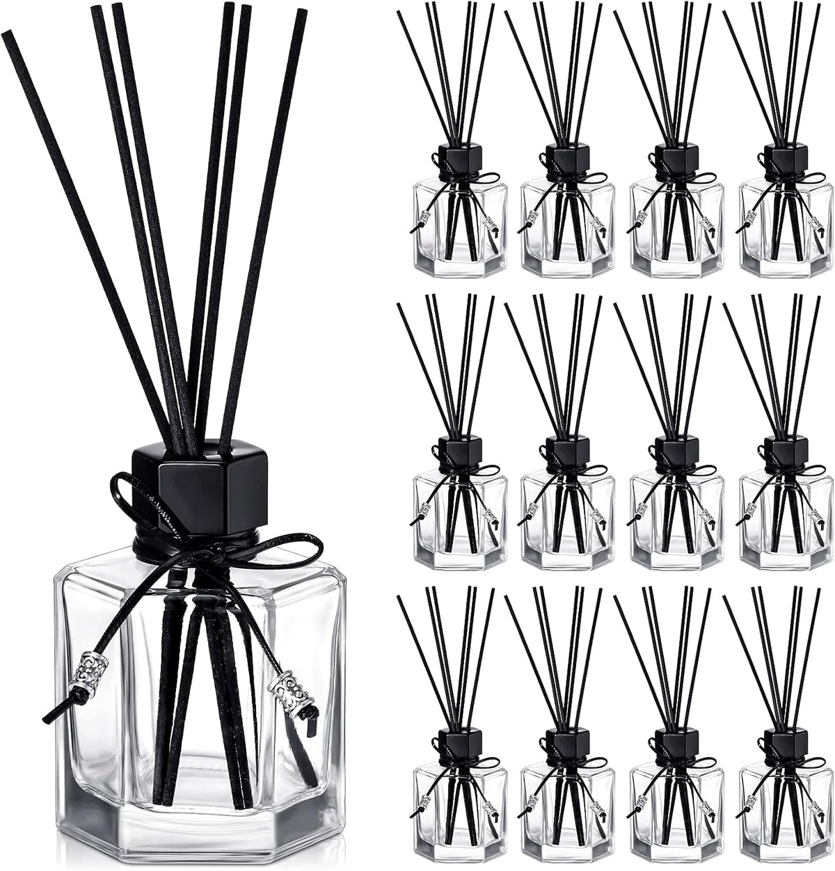 Huquary 12 Set 120 ml 4 Ounce Reed Diffuser Bottle Empty Glass Jars