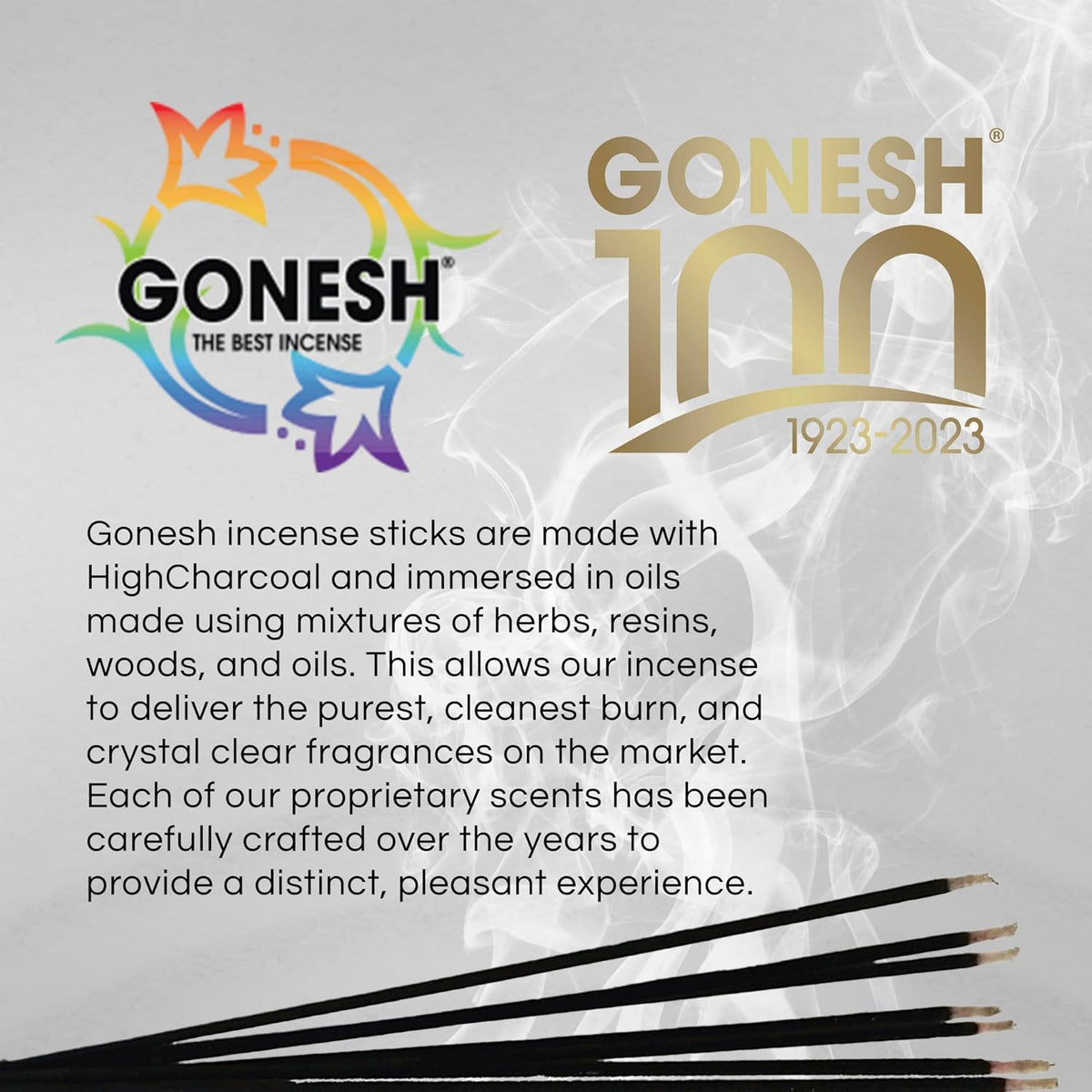 Gonesh Incense Sticks Extra Rich Collection - Coconut 5 Packs (100 Total)