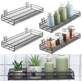 4 Pcs Black Metal Grid Wall Baskets with Hooks Hanging Wire Mesh Basket for Gridwall Wall Mounted Storage Organizer for Home Kitchen Organizing Display