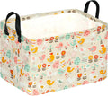MAIZMZ Easter Storage Basket Eggs Bunny Flower Gifts Cube Kids Waterproof Storage Bins Organizer,Foldable Closet Shelf Baskets with handles for Women,Nursery Hamper Toys Box,Room Decorations