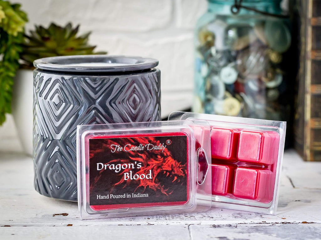 The Candle Daddy Dragon's Blood - Mysterious, Sweet, Earthy Scent - Maximum Scented Wax Cubes/Melts- 5 Packs -10 Ounces Total- 30 Cubes