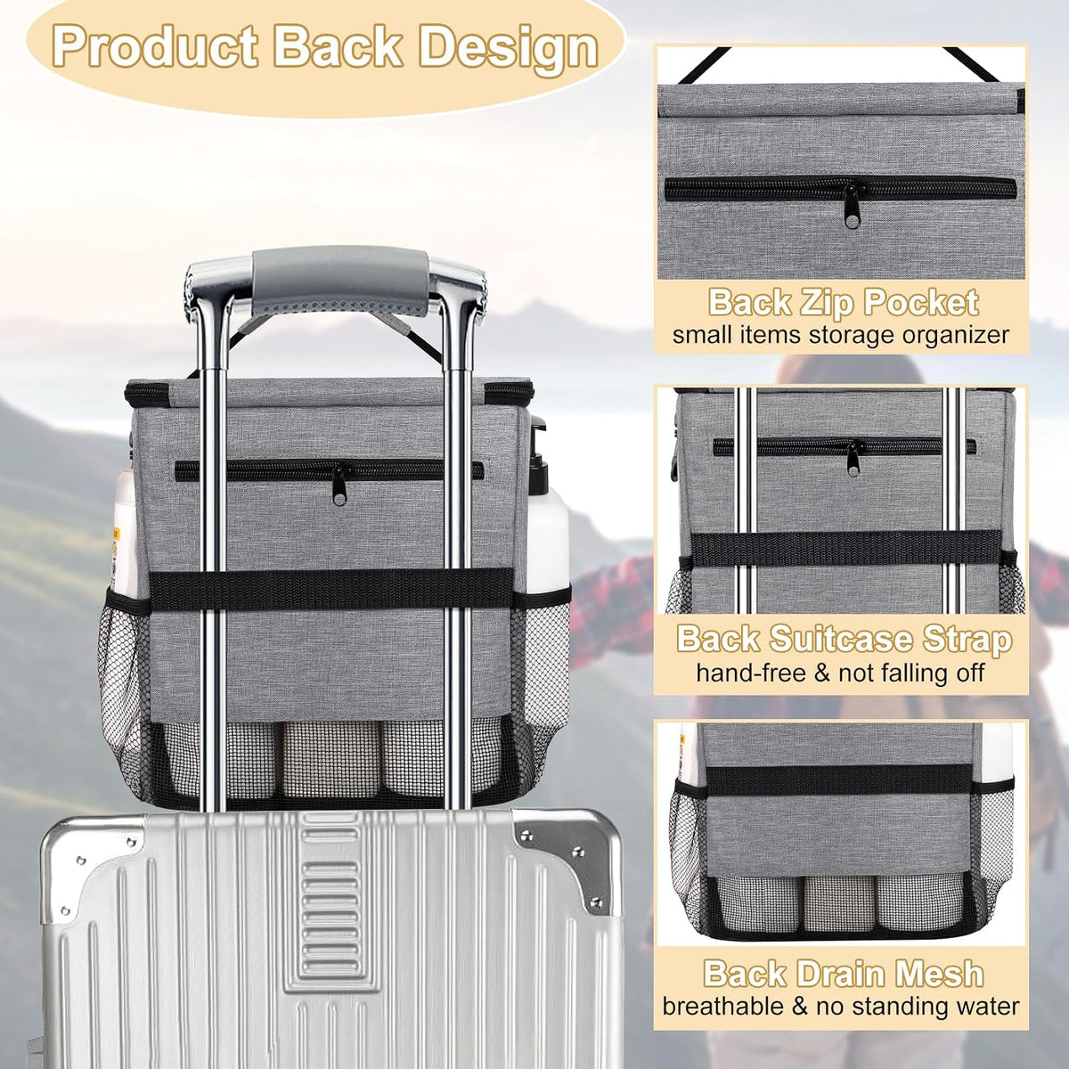 Attmu Mesh Shower Caddy Portable for Dorm Room Essentials, Shower Tote Bag