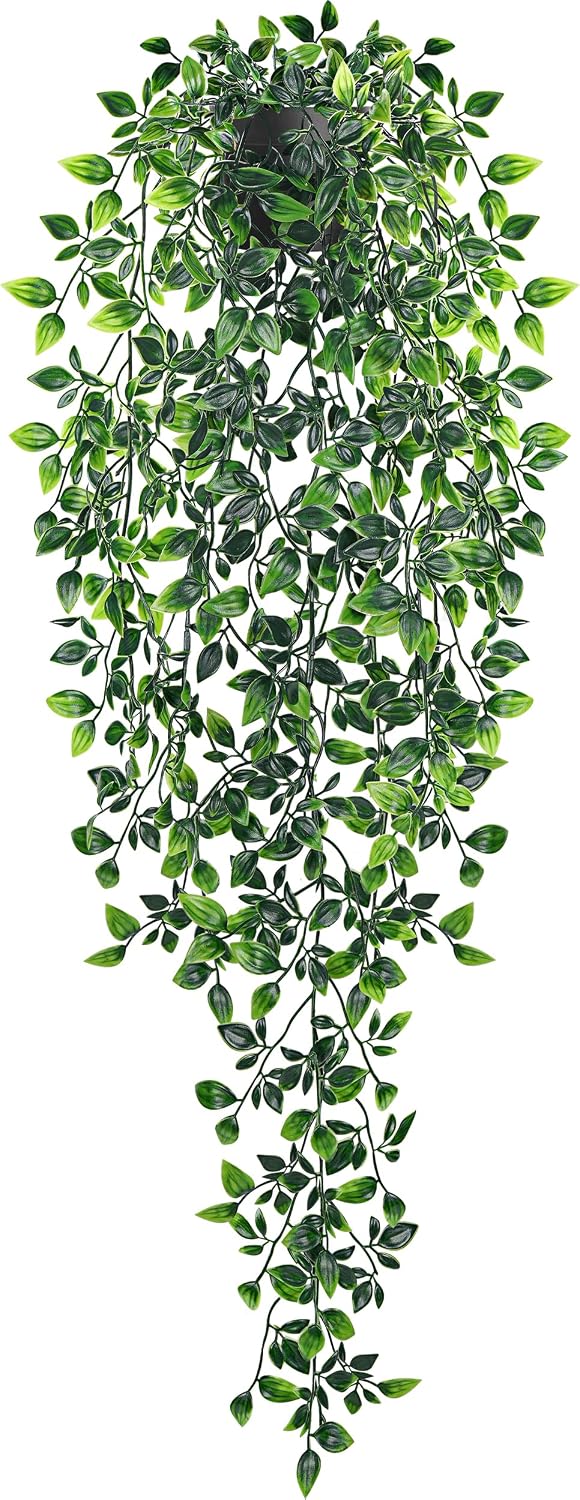 Der Rose 34" Artificial Mandala Vine Hanging Plant for Bathroom Shelf Decor