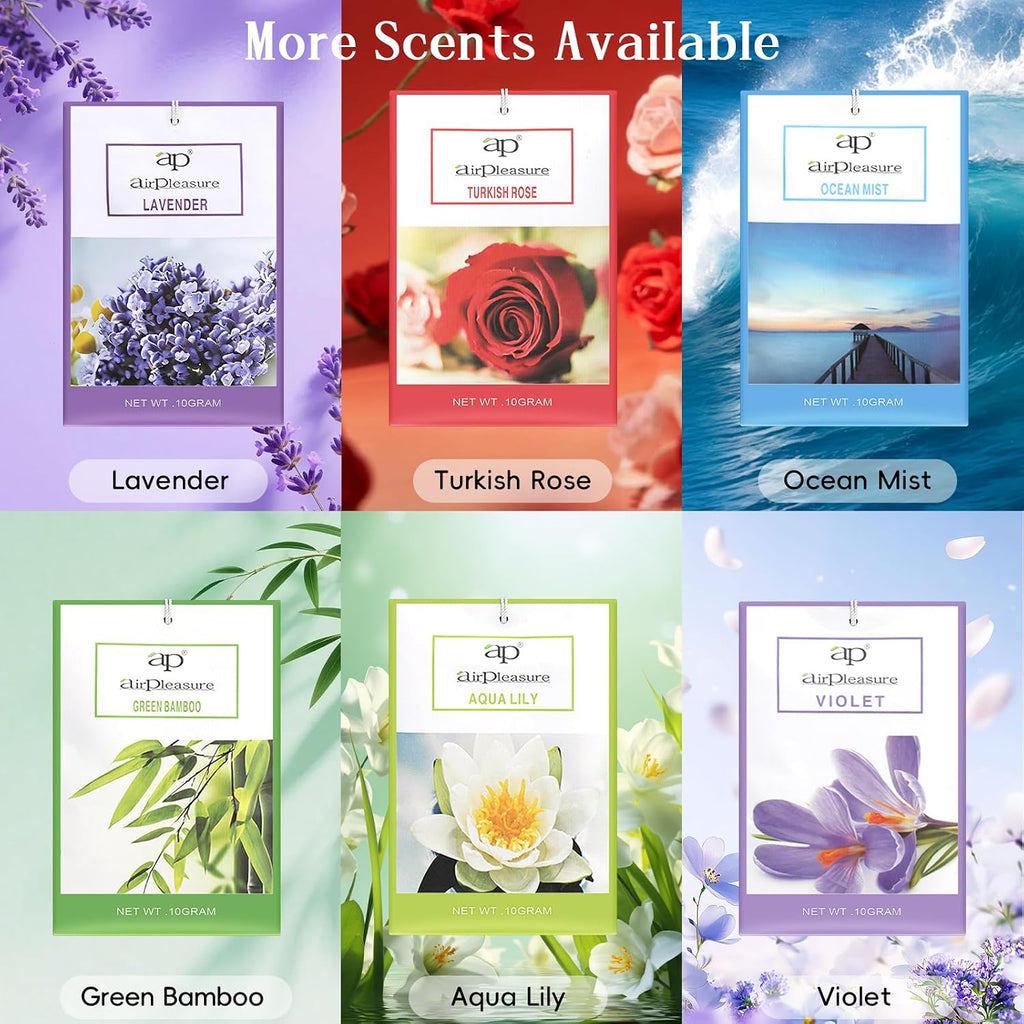 Lavender Scented Sachets Bag 6 Pack for Drawers & Closets, Long-Lasting Sachets Bags Wardrobe Freshener, Drawer Deodorizer Fresh Scents Home Fragrance Air Freshener Bags for Home Room