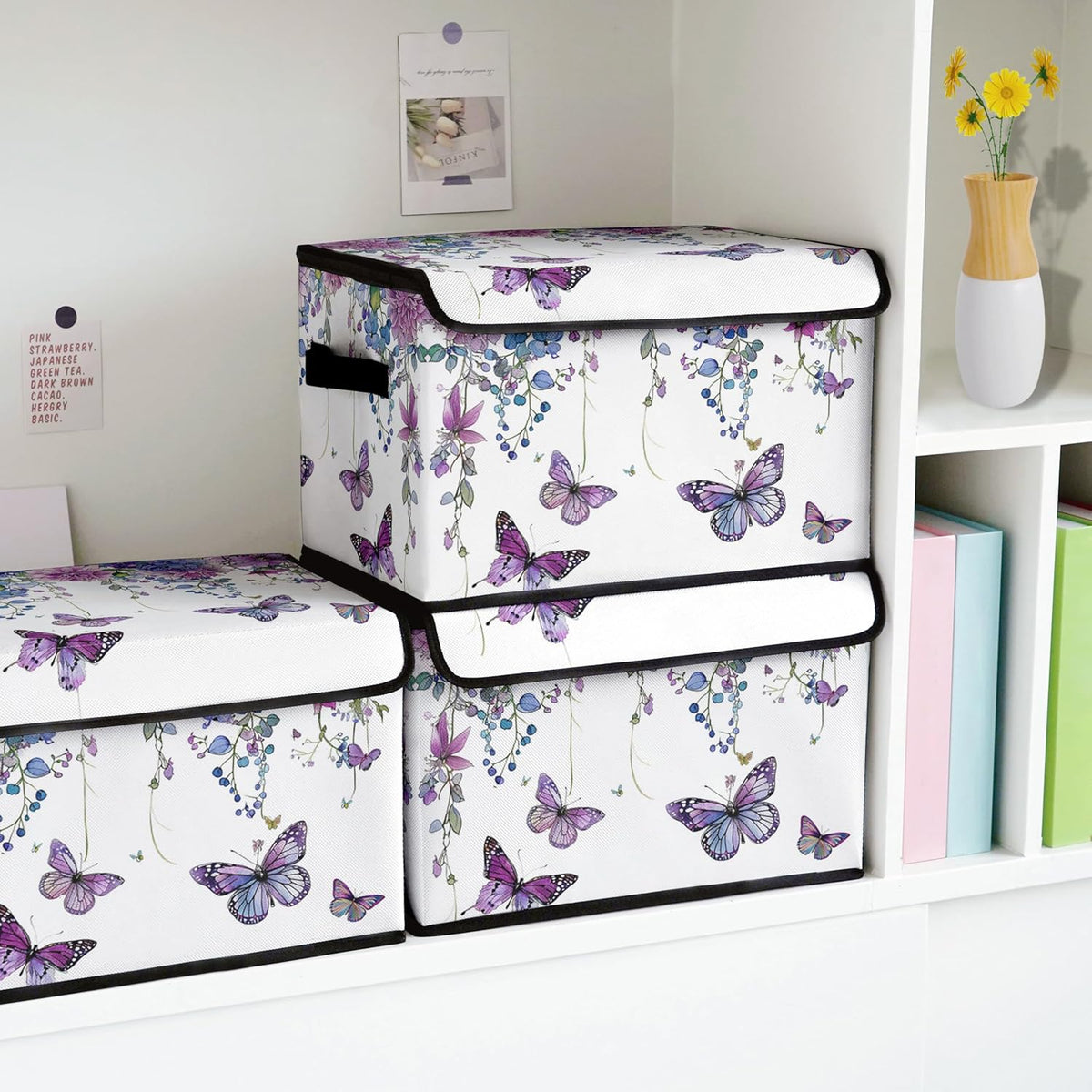 Fabric Storage Bins with Lids,Under Bed Storage Containers 3Pack