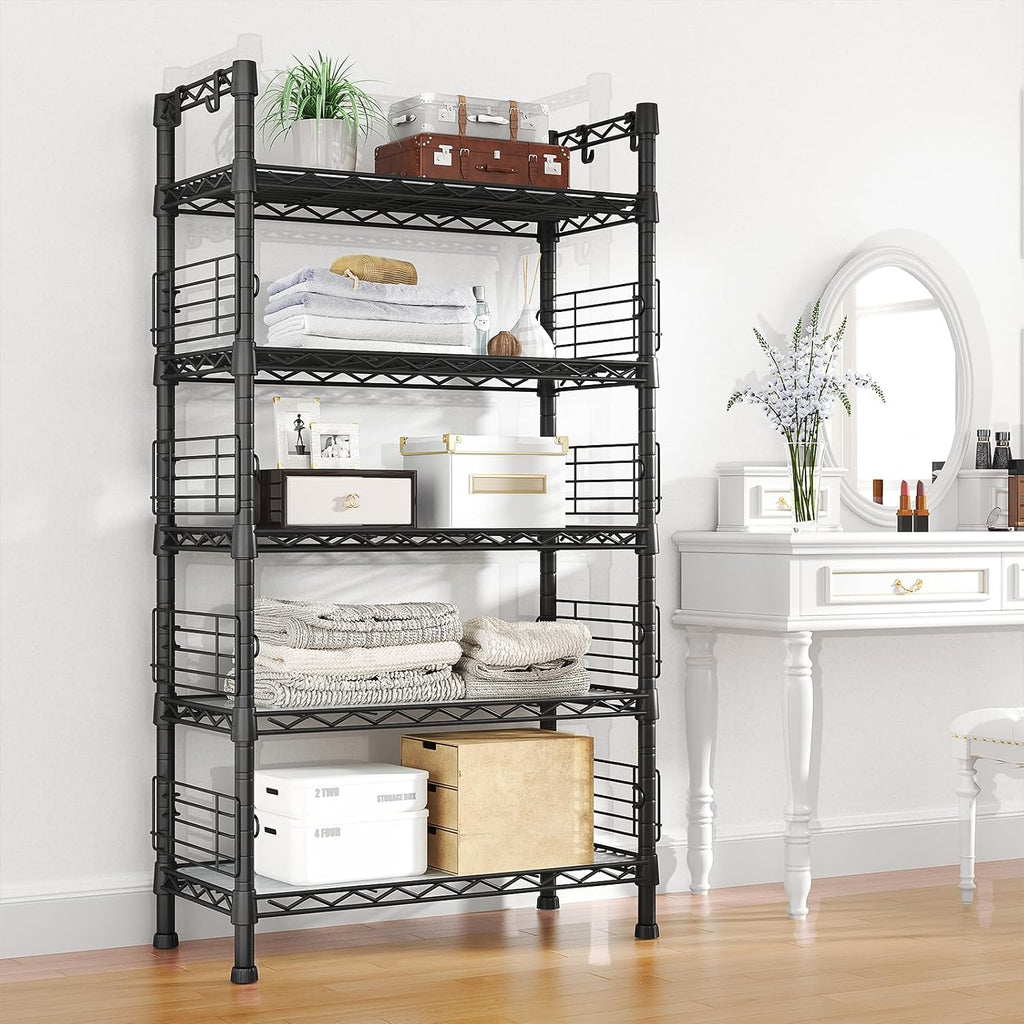 FUTASSI Large Metal Storage Rack, Storage Organizer Shelves for Kitchen