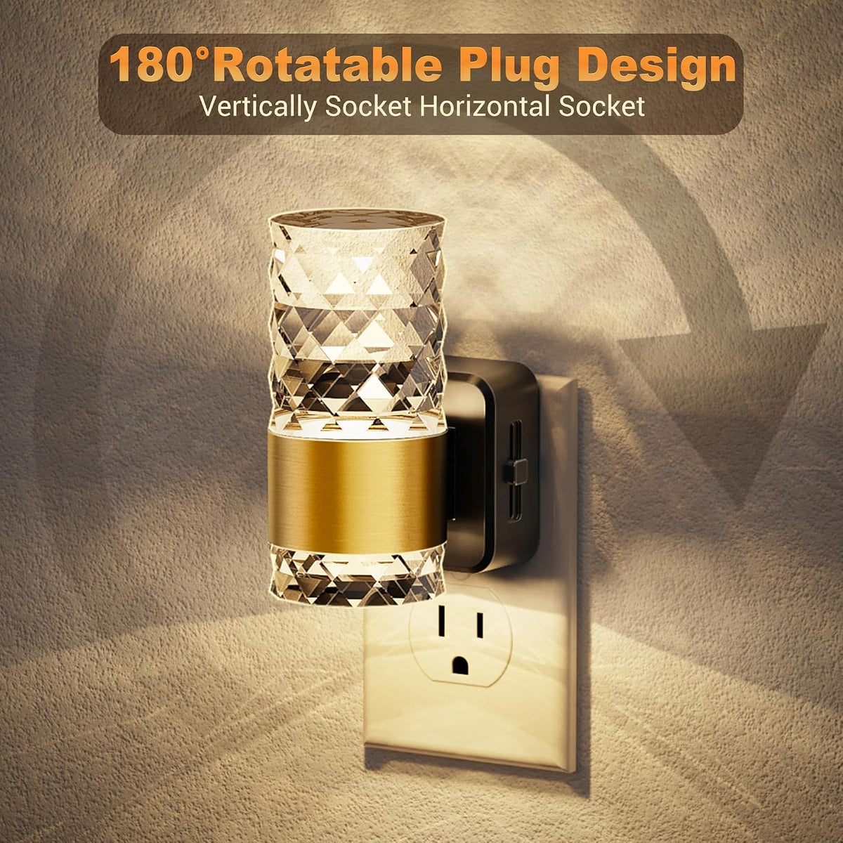 JandCase Night Light, Automatic Night Lights Plug into Wall, 3000K LED