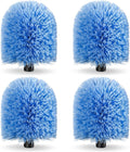 4 Pack Screw on Webster Cobweb Duster Head for Pole,Spider Web Remover Brush, Cobweb Duster Head Attachment,Fits Standard 3/4 inch Threaded Poles(Big, Blue)