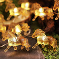 Pony Fairy Lights Outdoor Waterproof Horse Gifts for Women Battery Operated Decorative Thanksgiving Christmas Fairy Lights for Bedroom Garden Patio with Remote 20LED 8.5ft