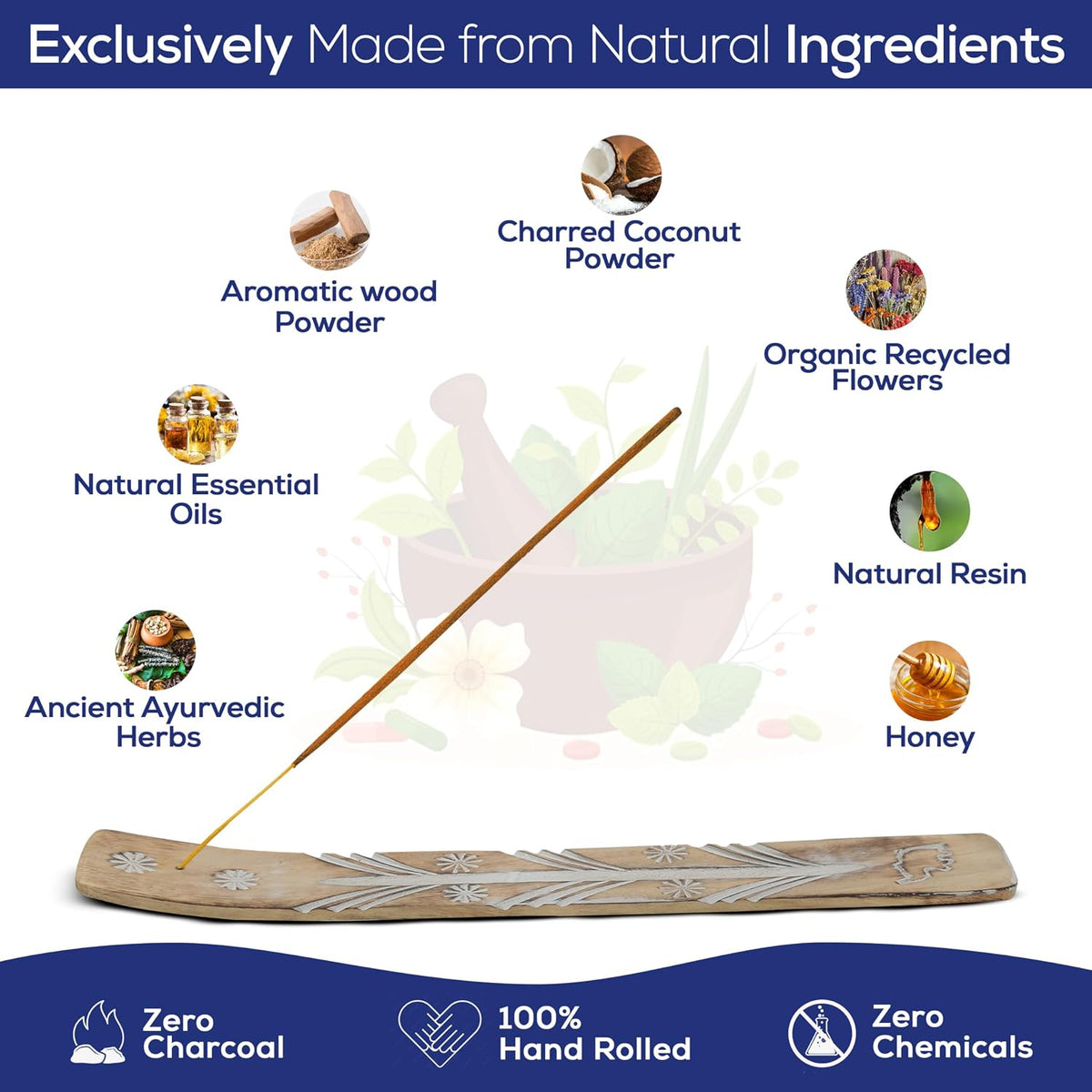 Satya Nagchampa Incense Sticks 250 gmx 2 Pack (500 GMS), Satya BNG (Bangalore) Insenses with Raajsee Incense Holder Bundle, Satya Nagchampa Natural Incense
