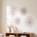 ZEXUIRU 4 Set Silver Starburst Wall Art for Home Decor Metal Bling Crystal Rhinestones Sunburst Wall Decor Sparkling Rhinestone Art Accent Silver - 13 in