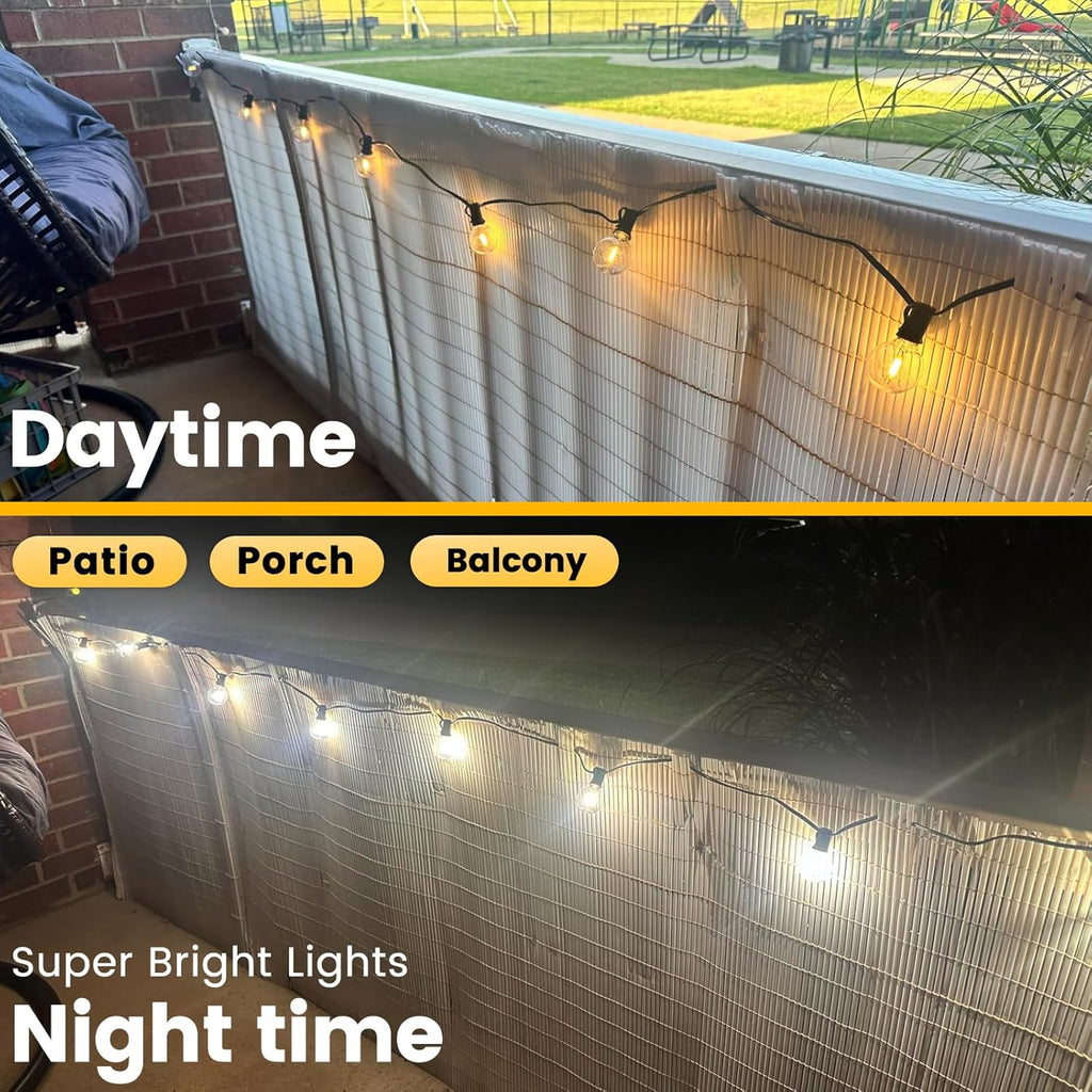 Outdoor String Lights 20FT LED Waterproof Patio Globe Lights
