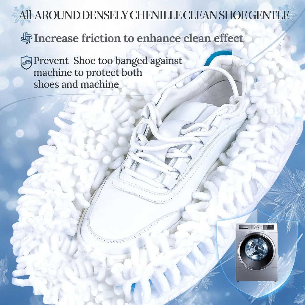 Shoe Washing Machine Bag, Laundry Shoe Bag for Washer and Dryer,2Pcs Reusable Shoe Bag for Washing Machine Fit Most Shoes Types (White 2 pcs)
