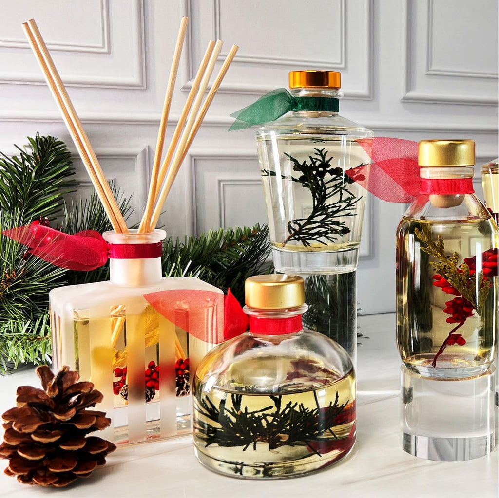 Reed Diffuser Set - Cinnamon Pine Cones Scented Diffuser with Sticks