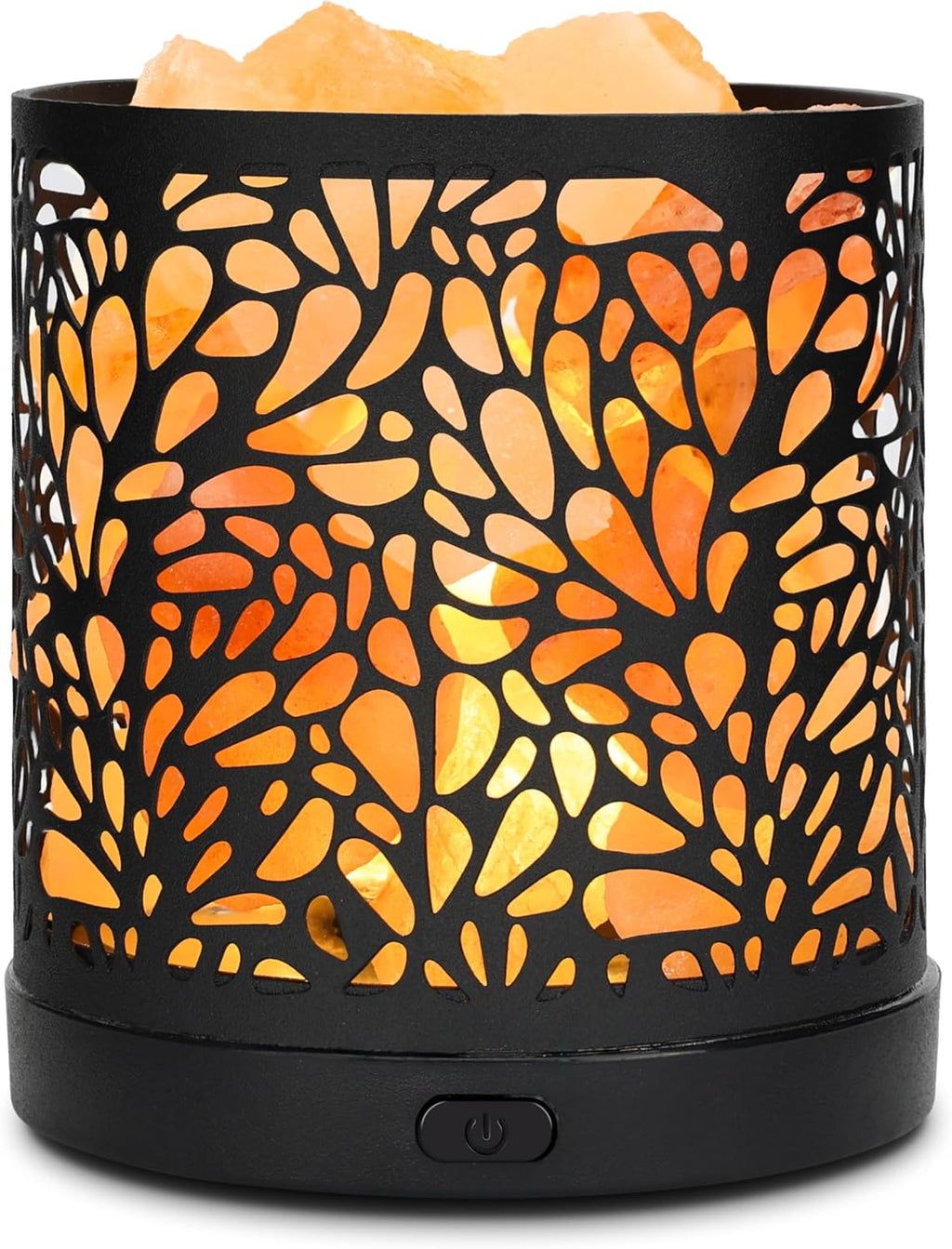 SUNYA Himalayan Salt Lamp - Metal Basket with 5 LED Bulbs, Pink Rock Salt Lamp Night Light with USB Power Cable. Box Package (Etoile)