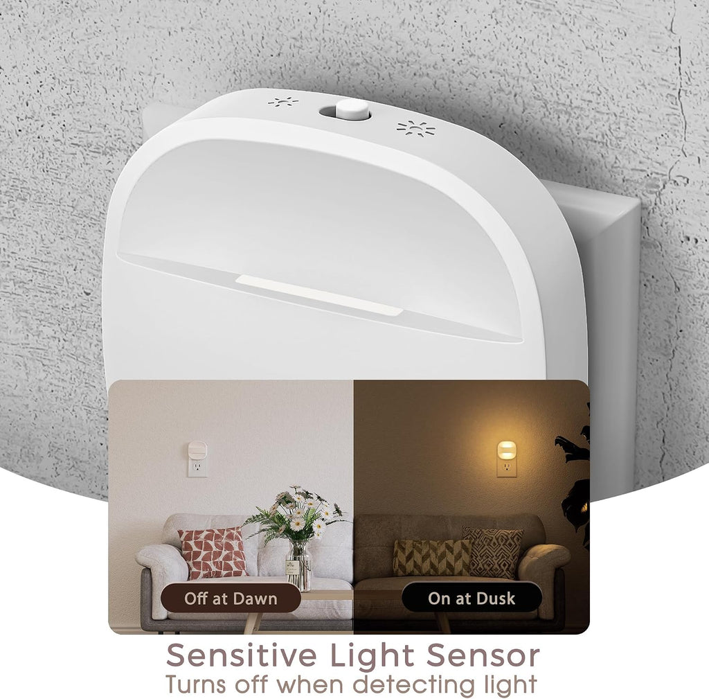 Briignite LED Night Lights Plug Into Wall, 2 Packs Plug in Night Light
