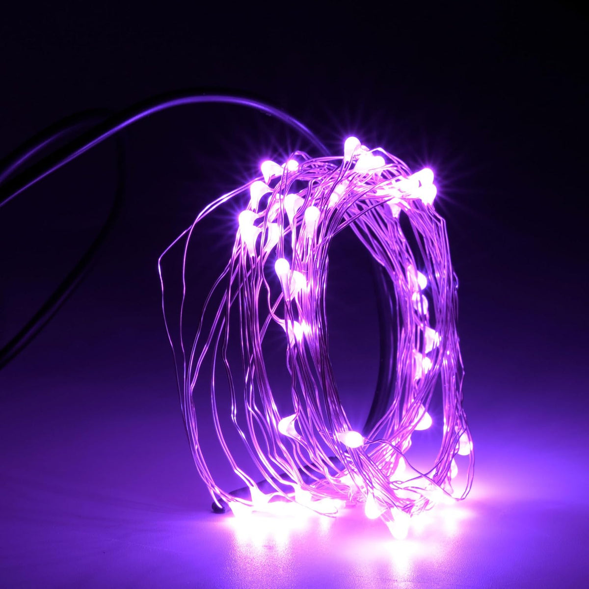 Karlling USB Plug in Fairy Lights, 50 LED 16Ft Starry String Lights, USB Powered Romantic Lights for Valentine's Day, Bedroom, Wedding, Party(Pink)