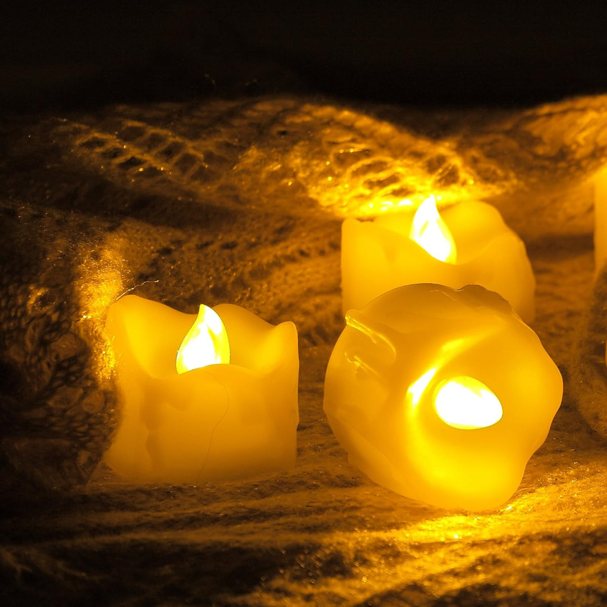 Battery Operated Flameless LED Tea Lights Tealight Candles w/Remote 12 PCS