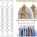 Space Saving Hangers for Clothes 3 Pack, Sturdy Metal Hangers Heavy Duty