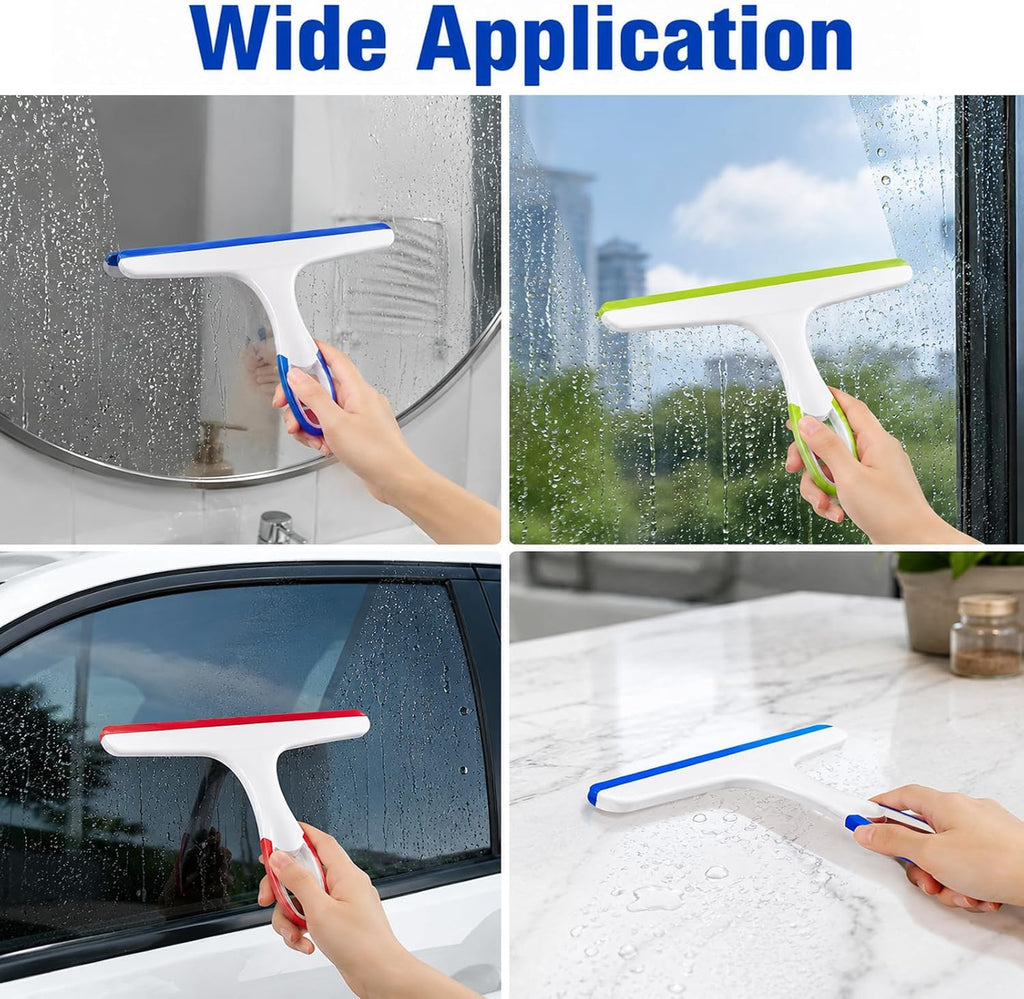 Shower Squeegee for Glass Doors, 3pcs Bathroom Squeegee for Shower Glass