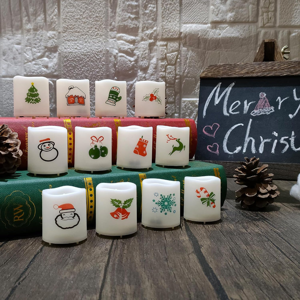 Set of 12 Color Changing LED Battery Operated Flameless Votive Candles