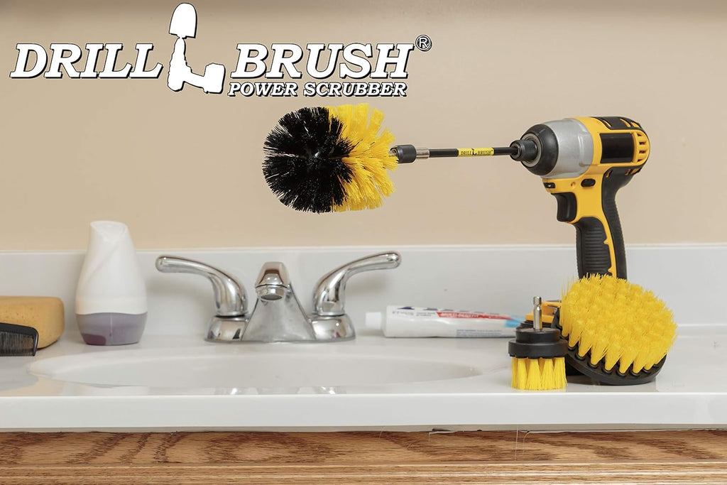 Bathroom Scrubber Brushes - Drill Scrub Brush Attachment - Bathroom Mirror