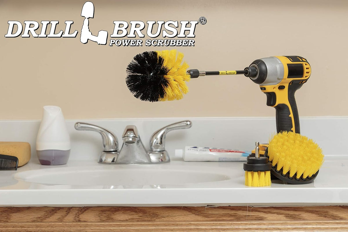Bathroom Scrubber Brushes - Drill Scrub Brush Attachment - Bathroom Mirror
