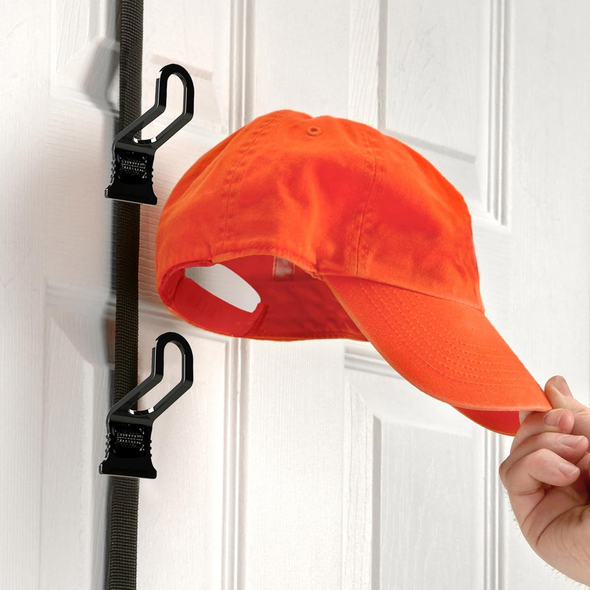 Over-The-Door Hat Organizer for Baseball Caps 2Pack, 4 Straps.Holds 72 caps