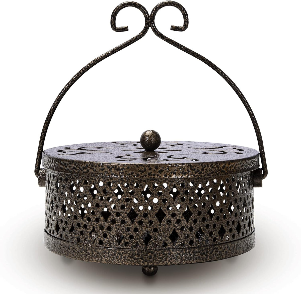 MyLifeUNIT Mosquito Coil Holder, Retro Portable Mosquito Incense Burner for Home and Camping (Bronze)
