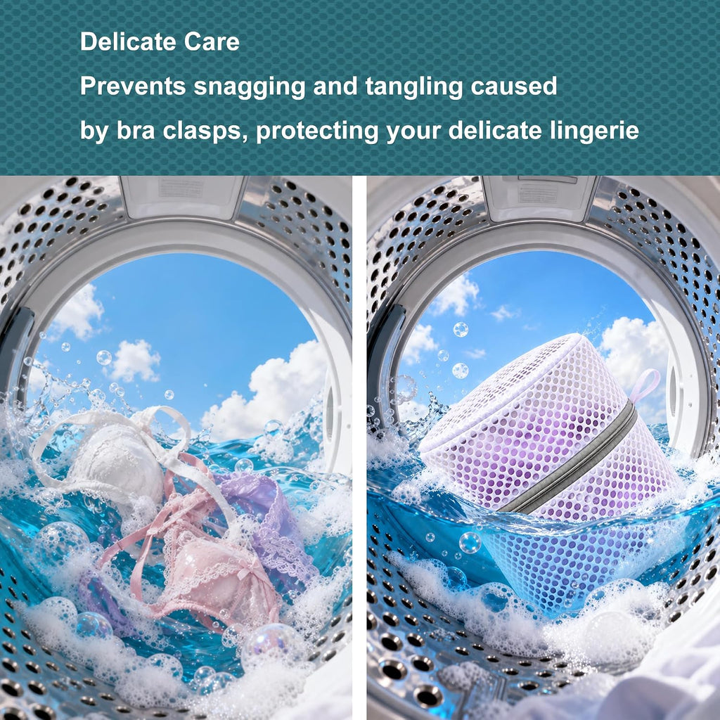 4 Pcs BilaliyMil Bra Washing Bags, Bra Laundry Bag for Delicates & Lingerie