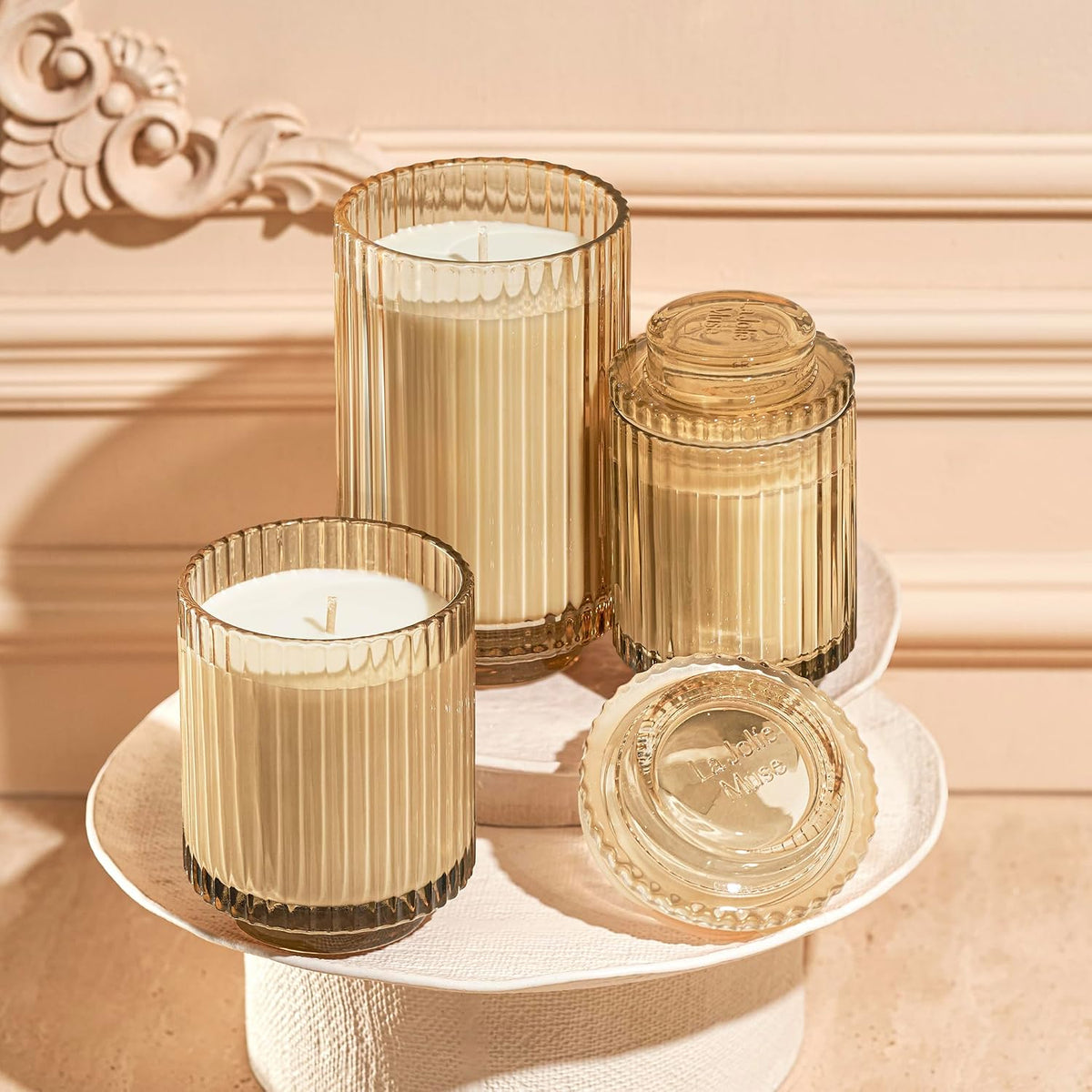 LA JOLIE MUSE Vanilla Zest Scented Candles for Home, 11 oz Natural Soy Wax