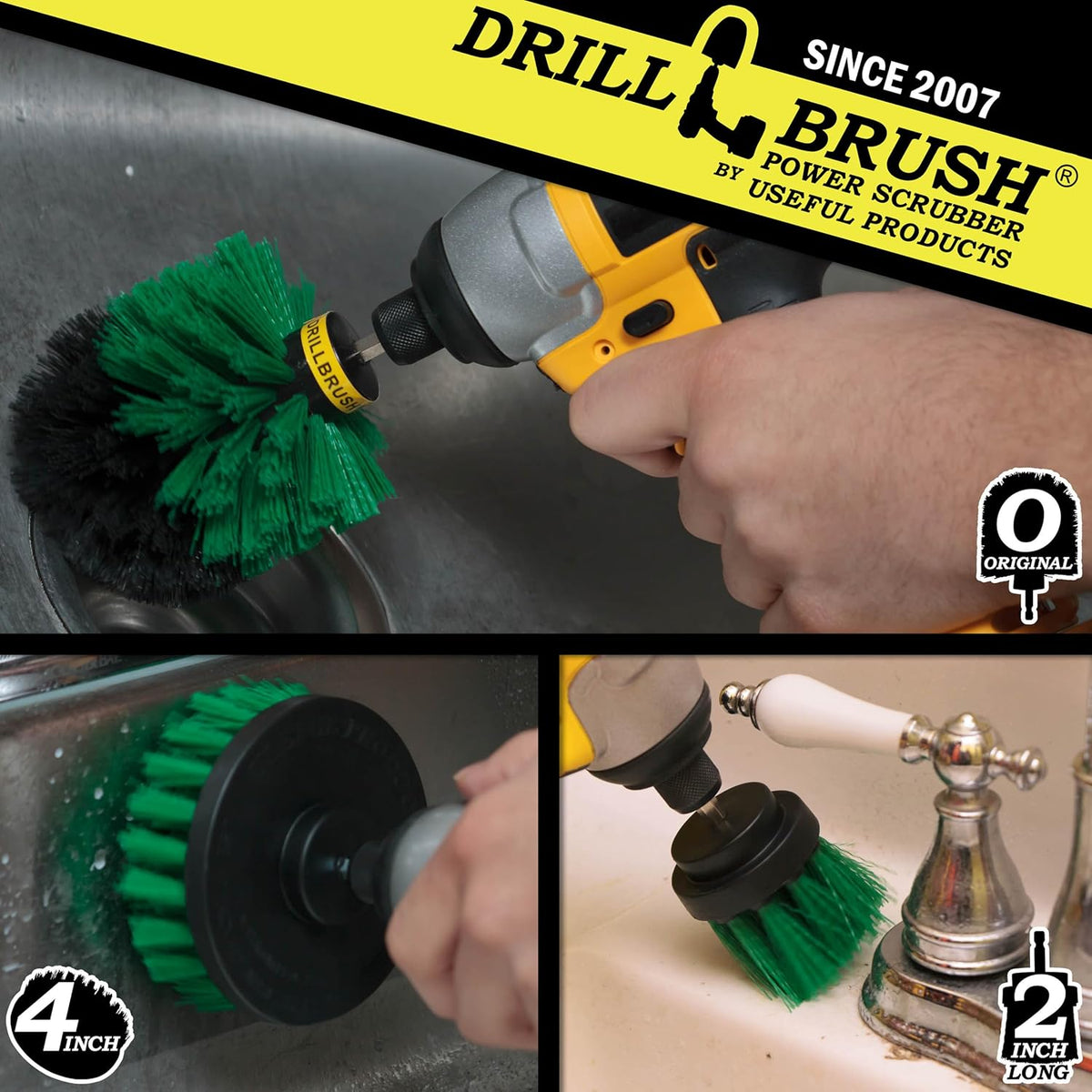 Drill Brush Attachment - Oven Scrubbing Brush Set - Air Fryer Cleaning Tool