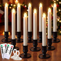 Verdenu 10 Pack Window Candles with Remote Timer, Holders & Suction Cups