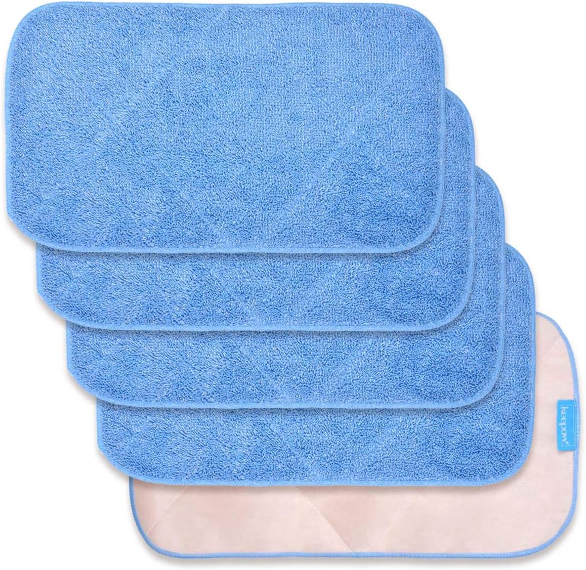 KEEPOW 5 Pack Reusable Microfiber Mop Pads Compatible with MR.SIGA Mop
