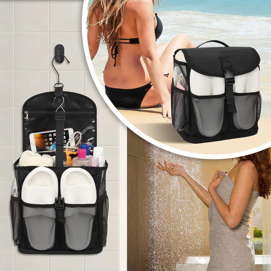 Mesh Shower Caddy Portable Shower Bag for College Dorm Room Essentials