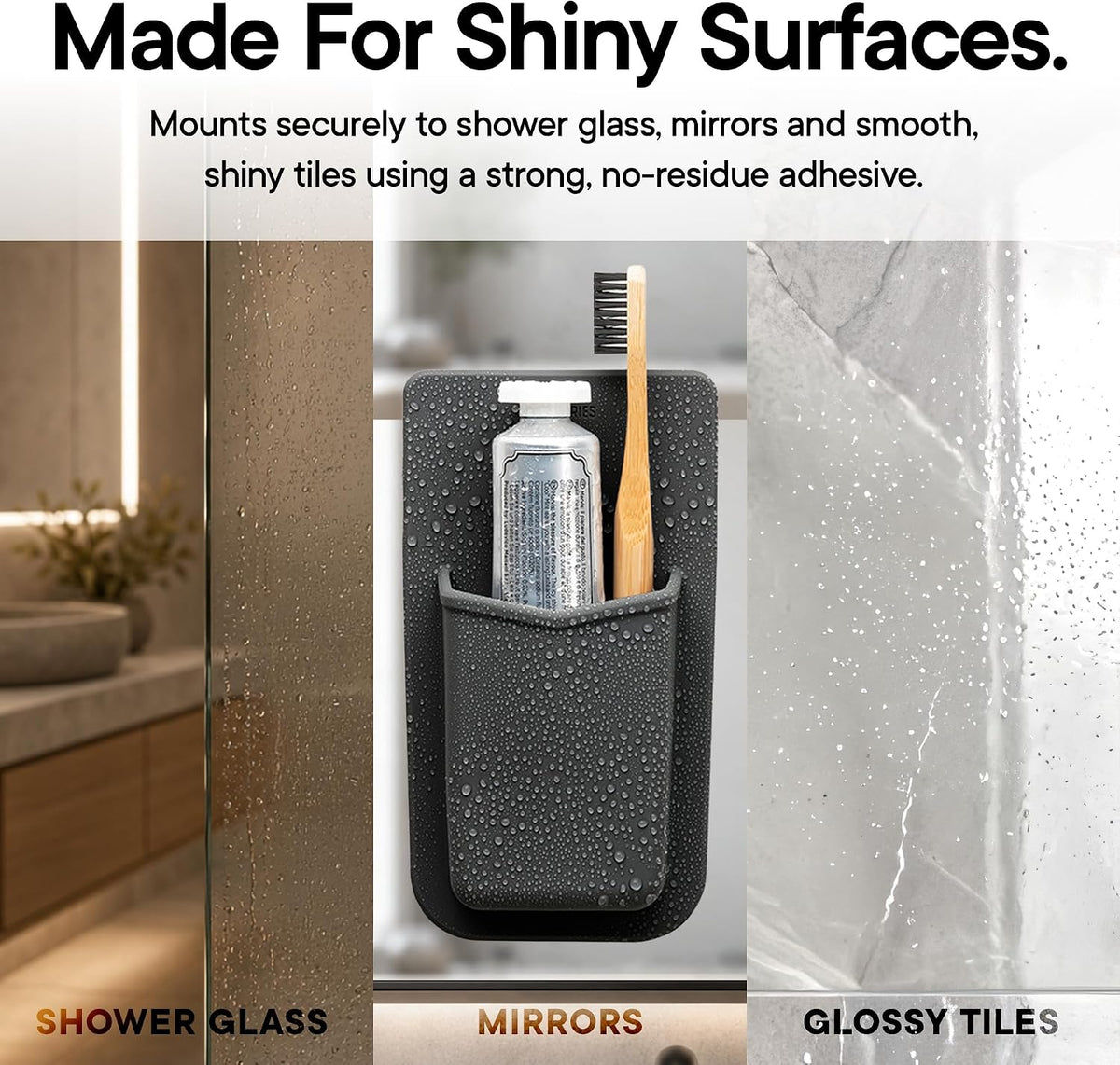 TOOLETRIES The Henry Essentials Holder, Bathroom Organizer - Charcoal