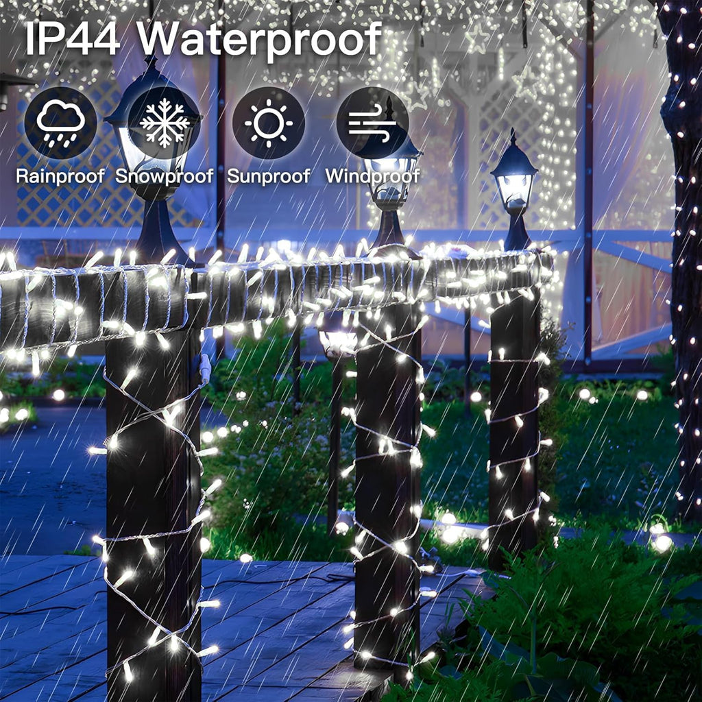 200 LED White String Christmas Lights Outdoor Indoor, 66ft Connectable Stronger Clear Wire, Twinkle Fairy Lights Plug in with Remote for Christmas Tree, Bedroom, Classroom, Holiday Decorations