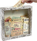 8x8 Shadow Box Frame,Top Loading Display Case Frame with Top Slot