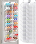UVIAHOMI Over the Door Shoe Organizer for 20-30 Pairs, 10-Tier, White