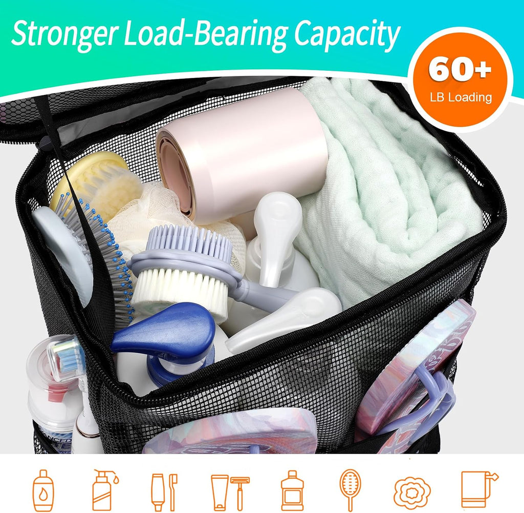 Dorm Room Essentials for Guys Girls, Quick Dry Mesh Shower Caddy Portable