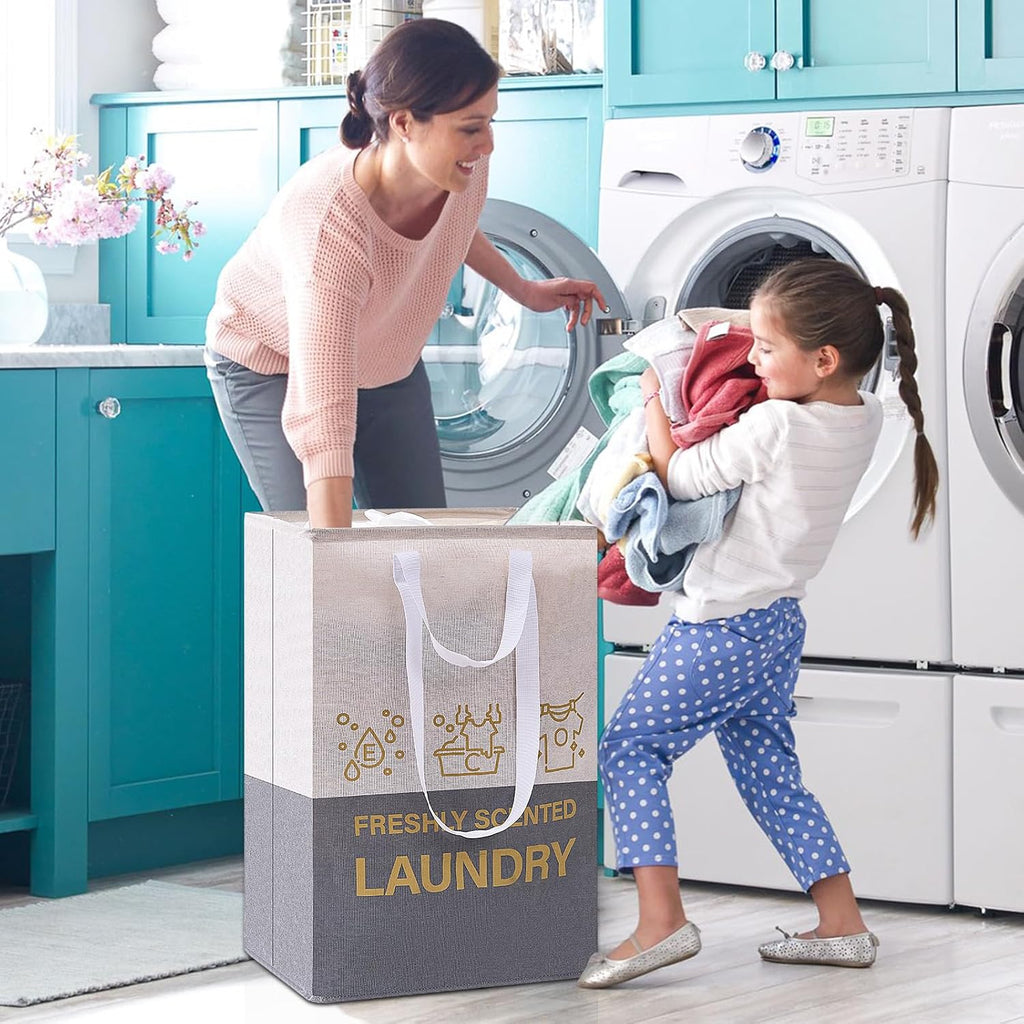 2 Pack Laundry Baskets, 92L Laundry Hamper with Handles