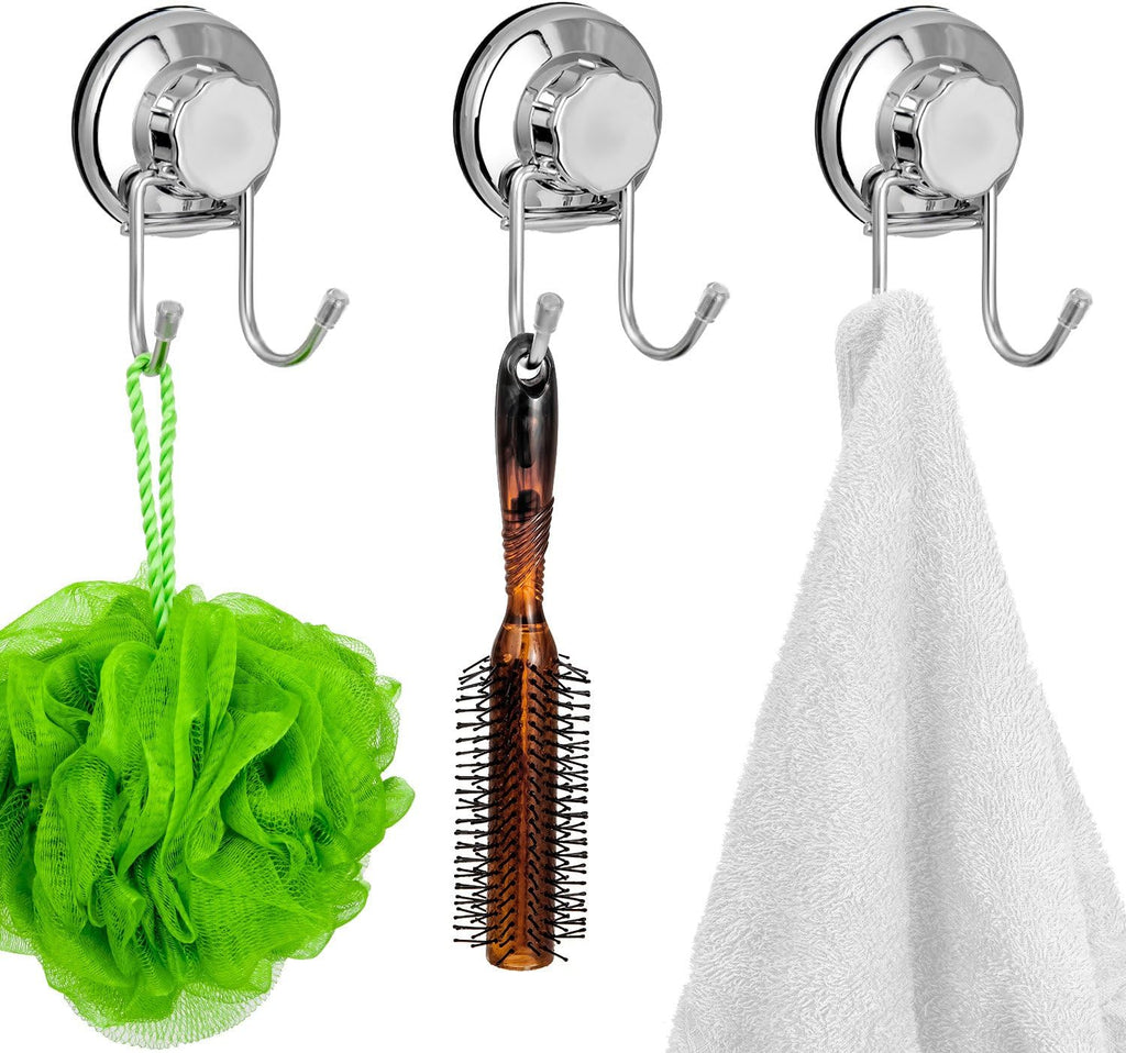SANNO Powerful Vacuum Suction Cups replacement for Shower Caddy, Sope dish,Double Hooks- Set of 2