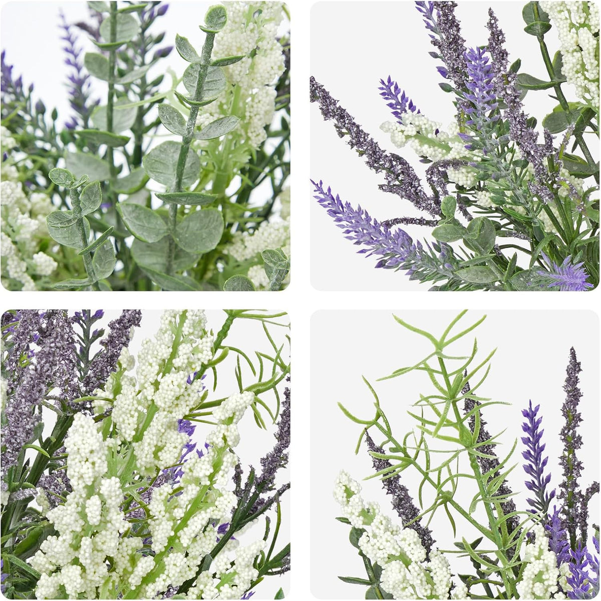 Hollyone 3 Bundles Fake Flowers Artificial Lavender Stems Bouquet Faux Plastic Purple Dried Lavender Flowers Plants for Vase DIY Wedding Floral Arrangement Home Table Centerpieces Indoor Outdoor Decor