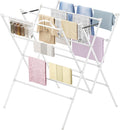 Drying Rack Clothing,12 Drying Poles with Sock Clips Clothes Drying Rack