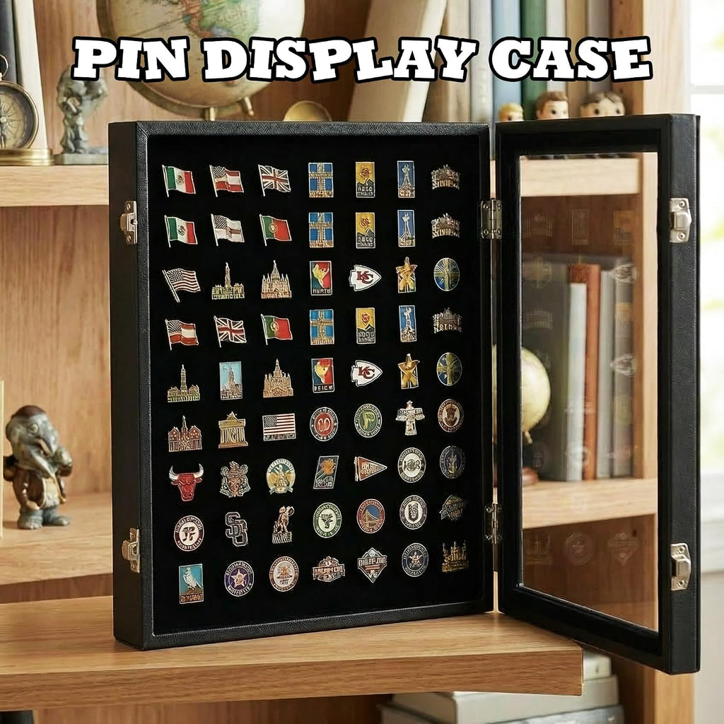 Wowagoga 11x8 Inch Dustproof Enamel Pin Display Case Shadow Box