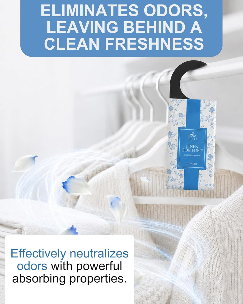 12 Packs Large Closet Deodorizer for Women - Linen Odor Absorber by Perfa
