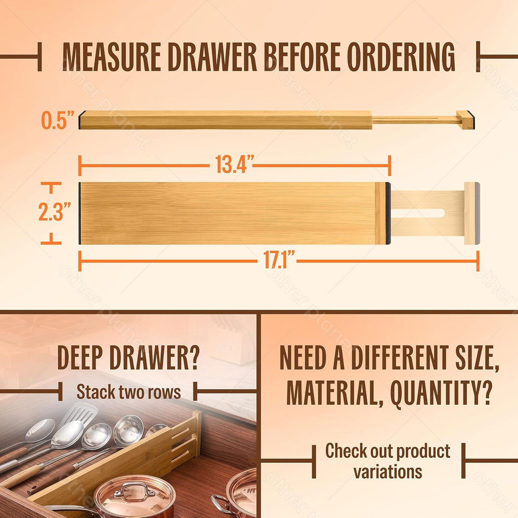 Bamboo Drawer divider for clothes - 6